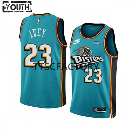 Dres Detroit Pistons Jaden Ivey 23 Nike 2022-23 Classic Edition Teal Swingman - Dječji